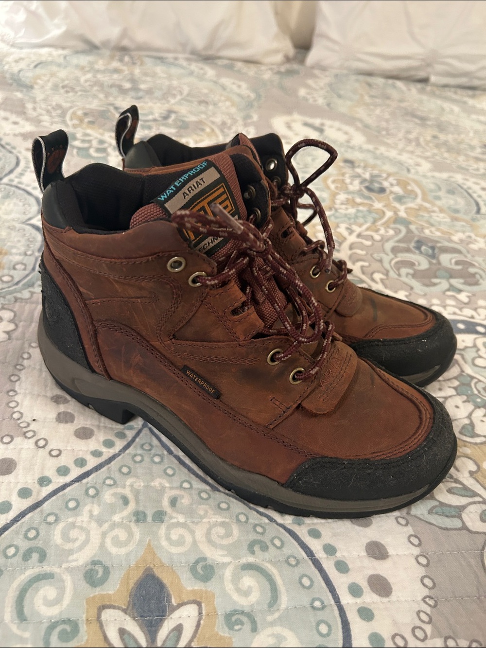 Ariat Brown Leather Waterproof Women’s  Hiking Work Boots